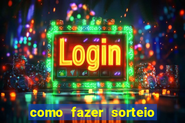 como fazer sorteio de cores online